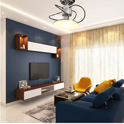 Ventilador de Teto Treviso Cromado Elegance LED Bivolt