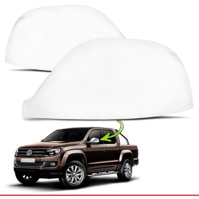 Jogo Aplique Capa Cromada Retrovisor Volkswagen Amarok 2011