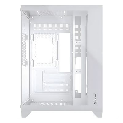 Gabinete Gamer Aquario Clarity Branco vidro + 7 Fans LED RGB