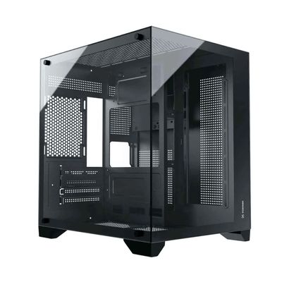 Gabinete Gamer Aquario Clarity Preto vidro + 7 Fans LED RGB