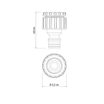 Adaptador Fêmea Tramontina com Rosca 3/4 polegada e Redução 1/2" - Pote com 75 un