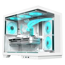 Gabinete Gamer Aquario Clarity Max Branco Fortrek Até 9 Fan