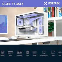 Gabinete Gamer Aquario Clarity Max Branco Fortrek Até 9 Fan