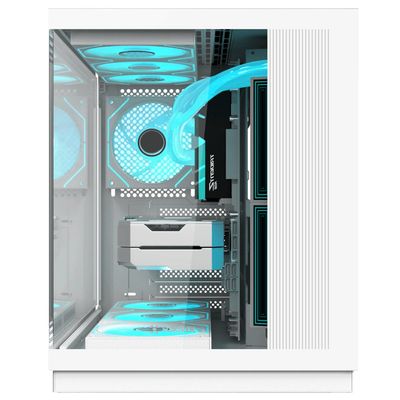 Gabinete Gamer Aquario Clarity Max Branco Fortrek Até 9 Fan