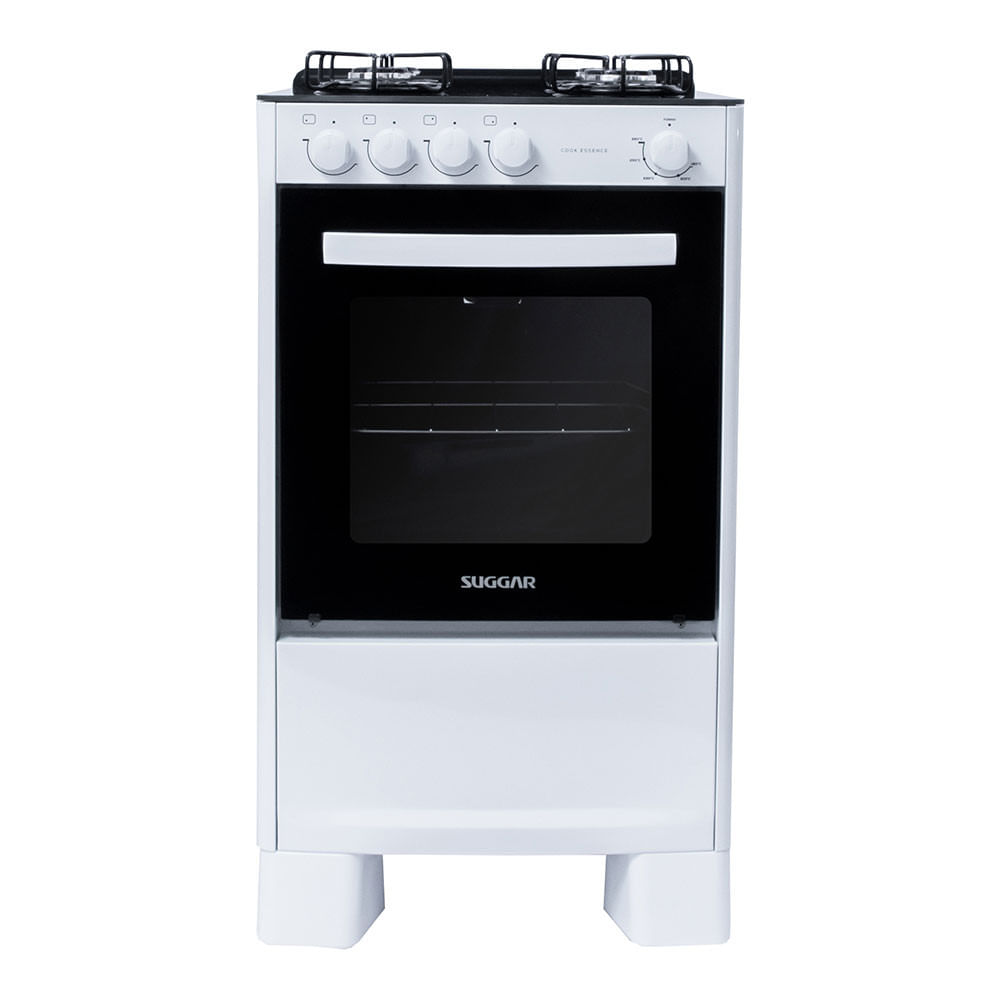 Fogão 4 Bocas Suggar Cook Essence Branco Mesa em Vidro - Bivolt - Fgvcge410br