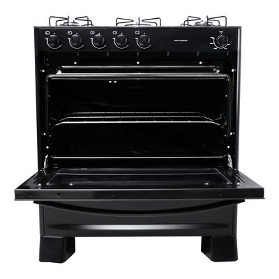 Fogão Suggar de Piso Cook Essence 5 Bocas com Mesa de Vidro Preto
