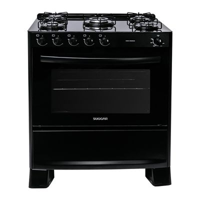 Fogão Suggar de Piso Cook Essence 5 Bocas com Mesa de Vidro Preto