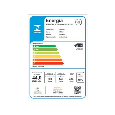 Geladeira 434L Philco Frost Free Inverter Side by Side PRF43A 220V