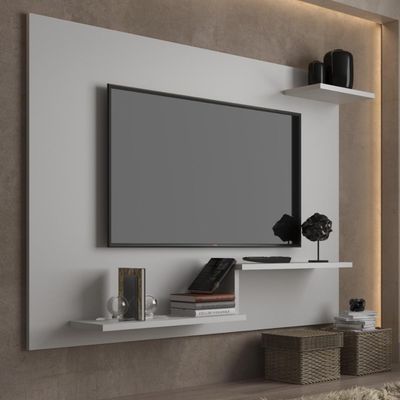 Painel Para Tv Até 42" Polegadas Denver Com Prateleira Branco J Carvalho