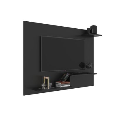 Painel Para Tv Até 42" Polegadas Denver Com Prateleira Preto J Carvalho