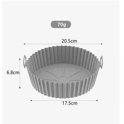 Forma Air Fryer Silicone Antiaderente Reutilizavel Assadeira Forro Forno Microondas Redonda Multiuso