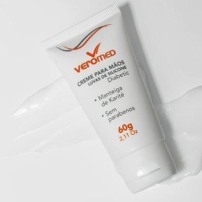 Creme Luvas De Silicone Para Mãos Diabetic 60ml Veromed