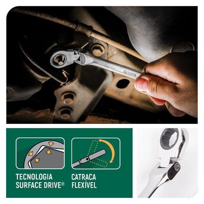 Chave Combinada Com Catraca Flexível 10mm Sata St46401st