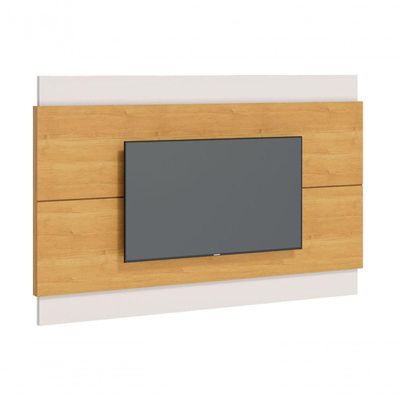 Rack Com Painel Classic +2g 2.2 Com Led Nature Com Off White - Imcal Móveis