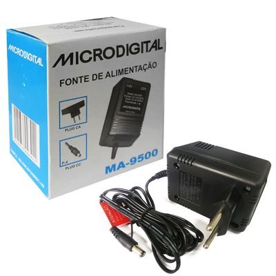 Fonte de Alimentação Bivolt 9v 0,5a MA 9500 Microdigital