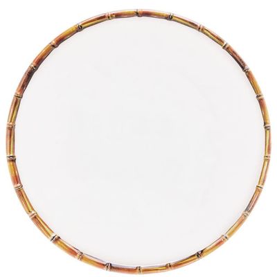 Prato Raso Wolff Bambu em Melamina Branco - 27 cm Branco