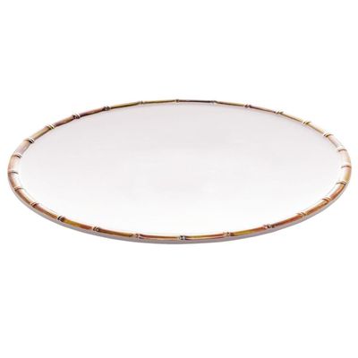 Prato Raso Wolff Bambu em Melamina Branco - 27 cm Branco
