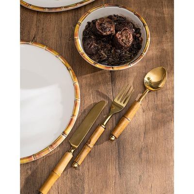 Prato Raso Wolff Bambu em Melamina Branco - 27 cm Branco