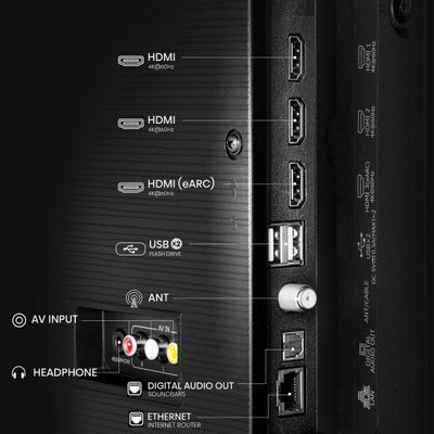 Smart TV 50 4K Hisense 50Q6QV QLED HDR10 Dolby Atmos Vidaa U9 Preto