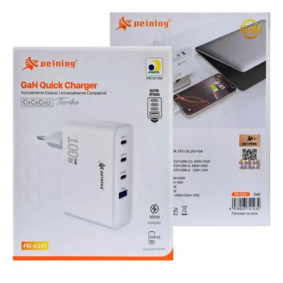 Carregador Ultra Turbo 100w Fast GaN Compativel: iPhone 15, Notebooks Baterias PPS, Drones