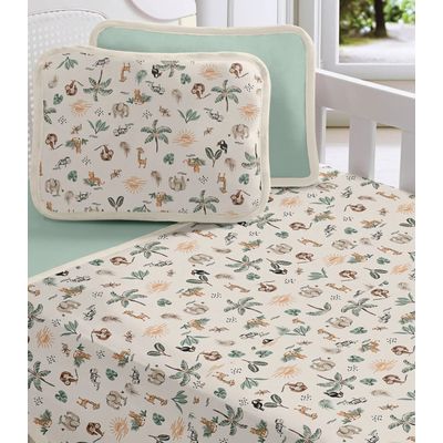 Jogo Cama Baby Estampado Vivaldi Verde UN / Verde