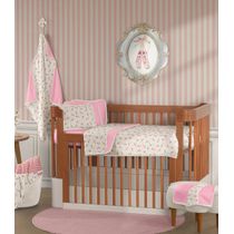 Jogo Cama Baby Estampado Vivaldi Rosa