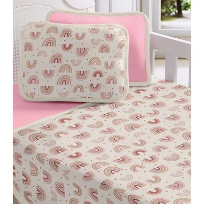 Jogo Cama Baby Estampado Vivaldi Rosa UN / Rosa