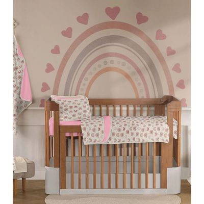 Jogo Cama Baby Estampado Vivaldi Rosa UN / Rosa