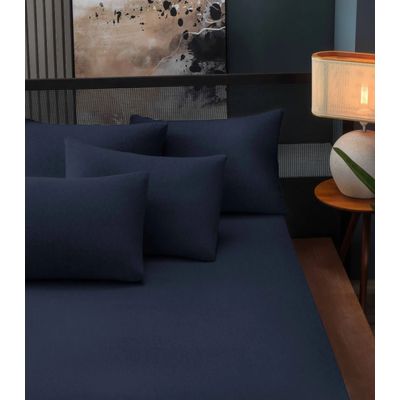 Jogo De Cama Queen Malha 3 Peças Fusion Vivaldi Azul UN / Azul