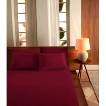 Jogo De Cama Queen Malha 3 Peças Liso Vivaldi Vermelho