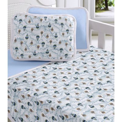 Jogo Cama Baby Estampado Vivaldi Azul UN / Azul