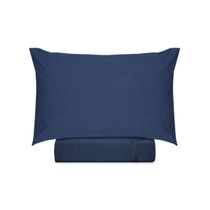 Jogo De Cama Solteiro Malha 2 Peças Fusion Vivaldi Azul