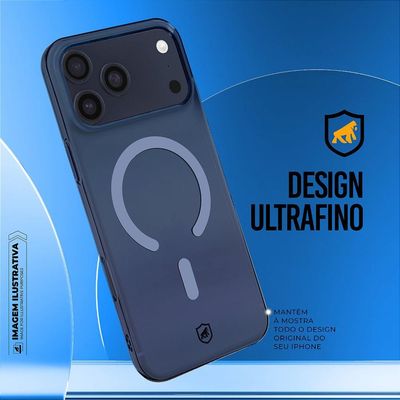 Capa para iPhone 17 Pro Max - Crystal Slim Magsafe - NÃO AMARELA - Azul - Gshield