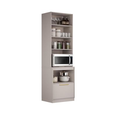 Cozinha Completa Itatiaia Essence 190cm Em Madeira Fendi-gris