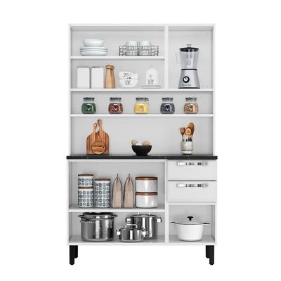 Kit De Cozinha Compacta Pratika Branco 120cm Em Aço Itatiaia