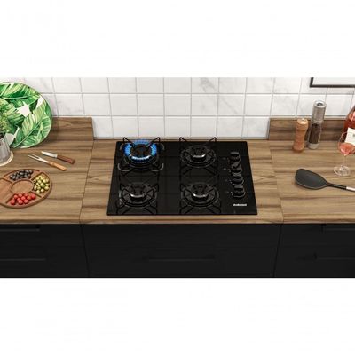 Cooktop Itatiaia Essencial 4 Bocas Preto Bivolt
