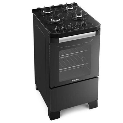 Fogão Itamaster Itatiaia 4 Bocas Preto Bivolt