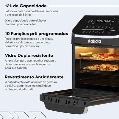 Fritadeira Air Fryer Itatiaia Forno 12L 110V