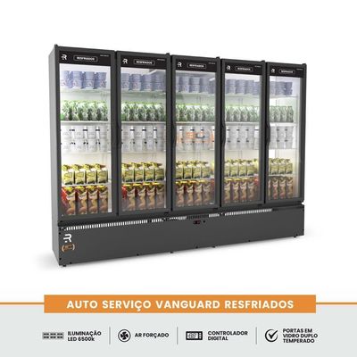 Auto Serviço Vanguard Resfriados 5 Porta 0 A 7 ºc Asvr5ppb Preto/branco 220v - Refrimate 220v