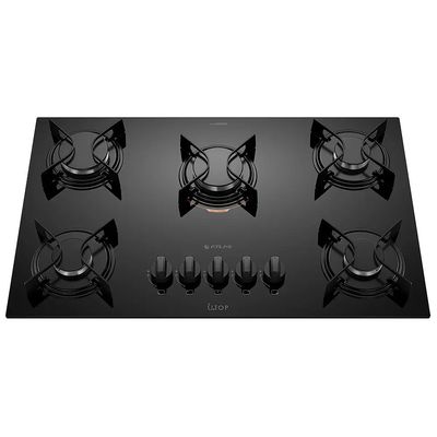 Cooktop U Top 5 Bocas com Mesa de Vidro Atlas Preto / Bivolt