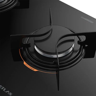 Cooktop U Top 5 Bocas com Mesa de Vidro Atlas Preto / Bivolt