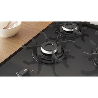 Fogão Itatiaia Itaglass Plus 5 Bocas com Acendimento automatico e Mesa de Vidro Branco / Bivolt