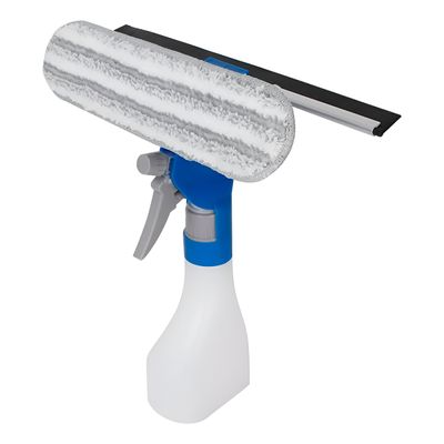 Rodo Limpa Vidros Spray 3 em 1 Reservatório - Limpador para Vidros com Spray Borrifa, Limpa e Seca com Precisâo