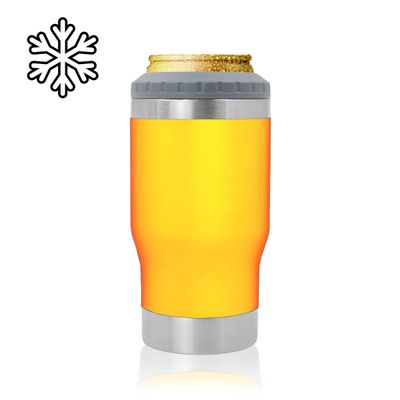 Copo Térmico Porta Lata Garrafa Long Neck Copo Abridor Cor:Laranja