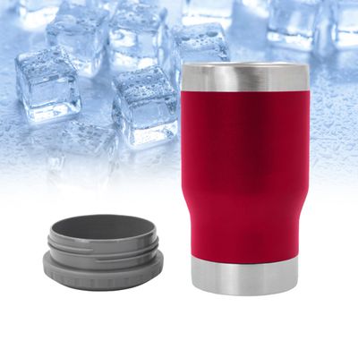 Copo Térmico Porta Lata Garrafa Long Neck Copo Abridor Cor:Laranja