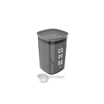 Pote Hermetico Porta Mantimentos Cafe Cinza Translucido 1L