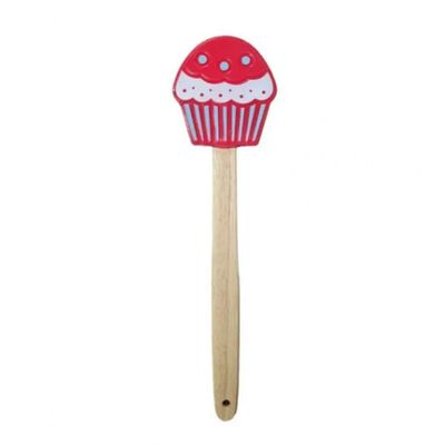 Espatula De Cupcake De Silicone Com Cabo Madeira Cozinha