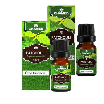 Óleo Essencial de Patchouli 10ml   100% Puro  2 Frascos    CHAMED  Fabricante: Chamel