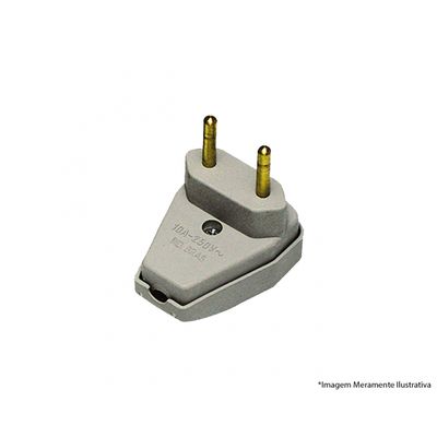Plug Macho Gigante 2P 10A Cz Interneed c/10pcs