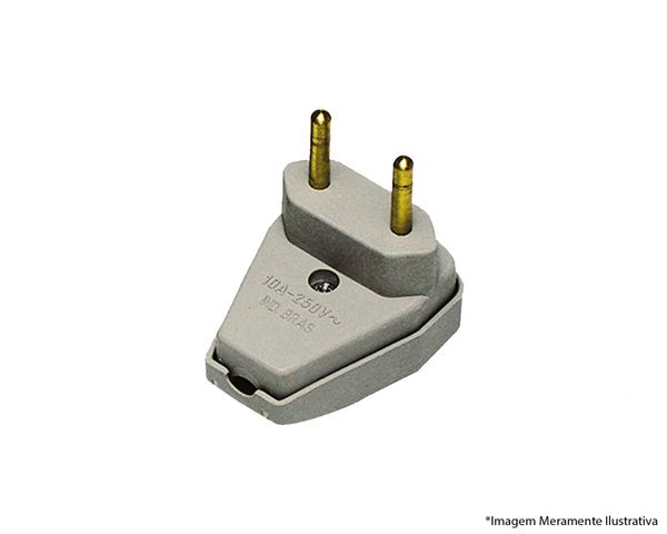 Plug Macho Gigante 2P 10A Cz Interneed c/10pcs